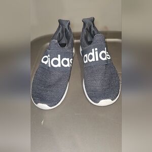 Adidas Black and White Slip-On Athletic Shoes